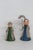 Pair of 2 Wood and Metal Folk Art Figurines Couple With Umbrella and Cane 4871b For Sale - Image 11 of 13