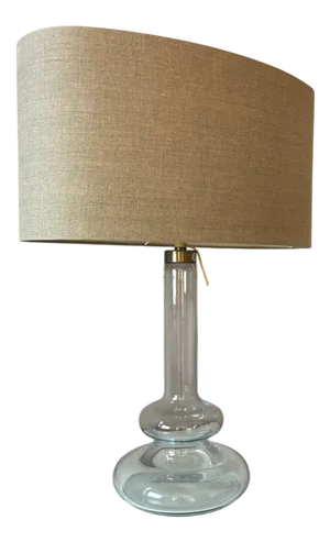 Plaza Table Lamp with Transparent Glass Base by Michael Bang for Holmegaard