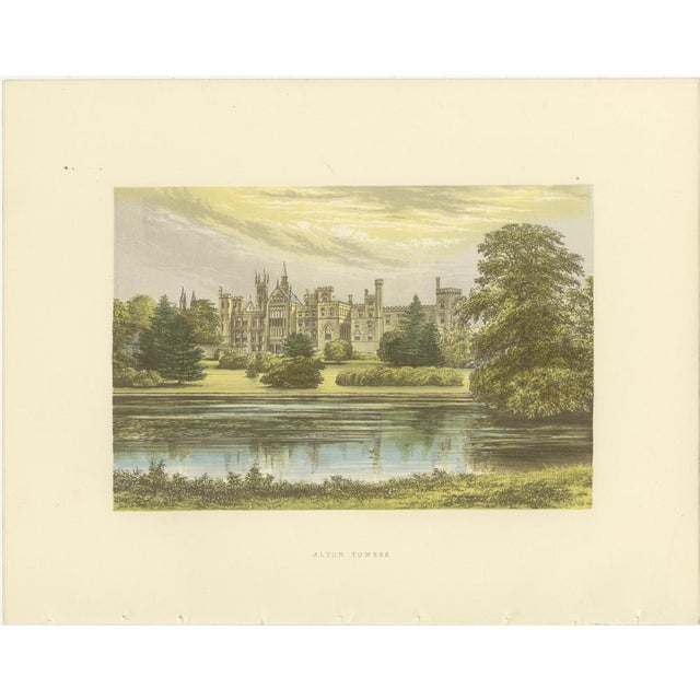 Paper Victorian Country House Views, 1850, Set of 6 For Sale - Image 7 of 9