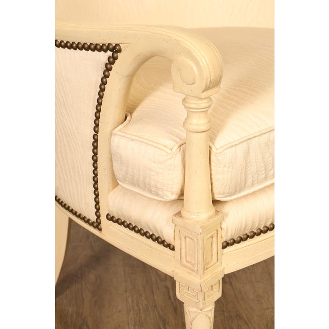 Henredon French Directoire Style Painted Armchair For Sale - Image 12 of 18