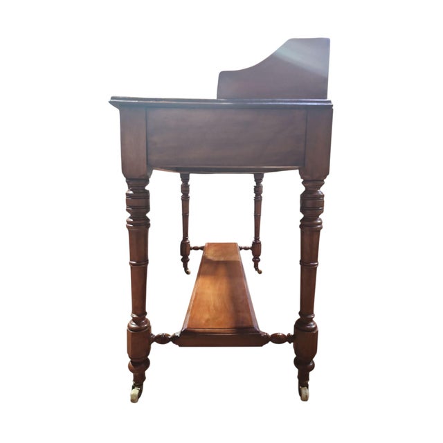 Late 19th Century English Victorian Mahogany Side Table With Gallery For Sale - Image 5 of 9