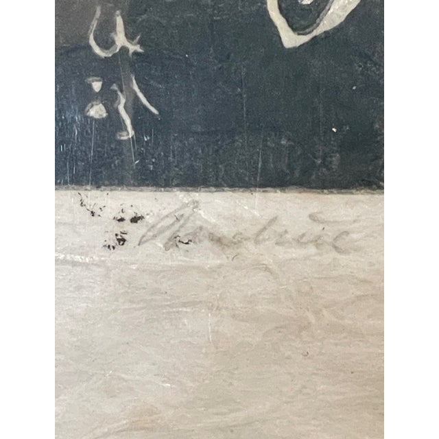 Modern Eastern European Artist, Woolly Ram, 1920s-1940s, Linocut, Framed For Sale - Image 3 of 16