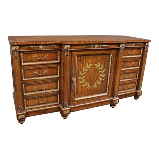 Maitland Smith Regency Style Ormolu Gilt Mahogany Sideboard For Sale