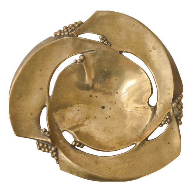 Vintage Gilt Bronze Fruit Bowl, 1970s For Sale