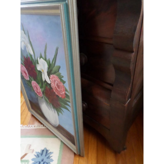 Mid 20th Century Still Life Vase of Flowers Oil Painting, Framed For Sale In Columbia, SC - Image 6 of 10