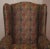 Vintage Wingback Armchair with Claw & Ball Feet and Kilim Style Upholstery For Sale - Image 6 of 18