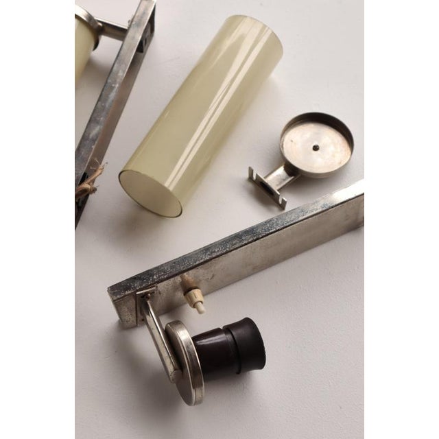 Art Deco Chrome and Opaline Glass Wall Lamps from Asea, Sweden, 1930s, Set of 2 For Sale - Image 13 of 15