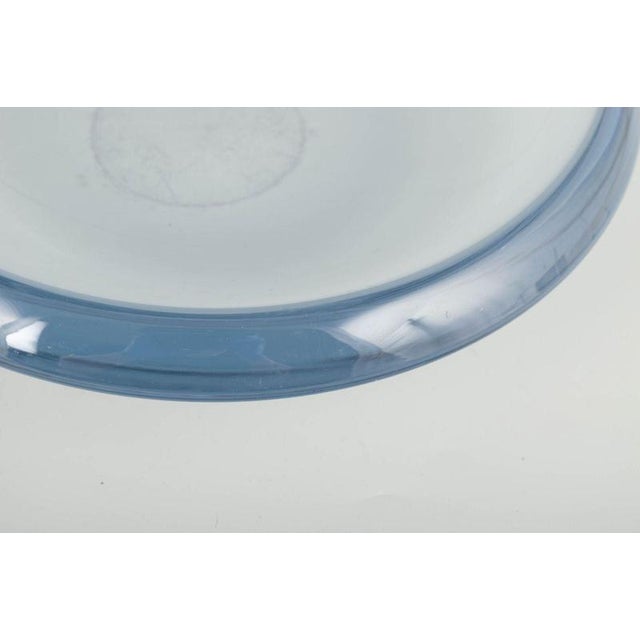 Scandinavian Round Bowl in Light Blue Glass, 1970s For Sale - Image 3 of 5