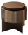 Soft Futurism Lunar Side Table in Aluminum and Walnut by Filippo Andrighetto For Sale