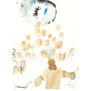 1968 Salvador Dalí Biblia Sacra Lithograph "Nummularii De Templo Eiecti" (The Money Changers Thrown Out of the Temple) For Sale