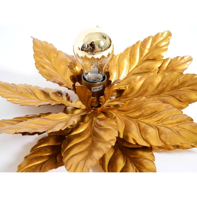 Large Gold-Plated Ceiling Lamp in the style of Hans Kögl Florentine, 1980s For Sale - Image 15 of 18