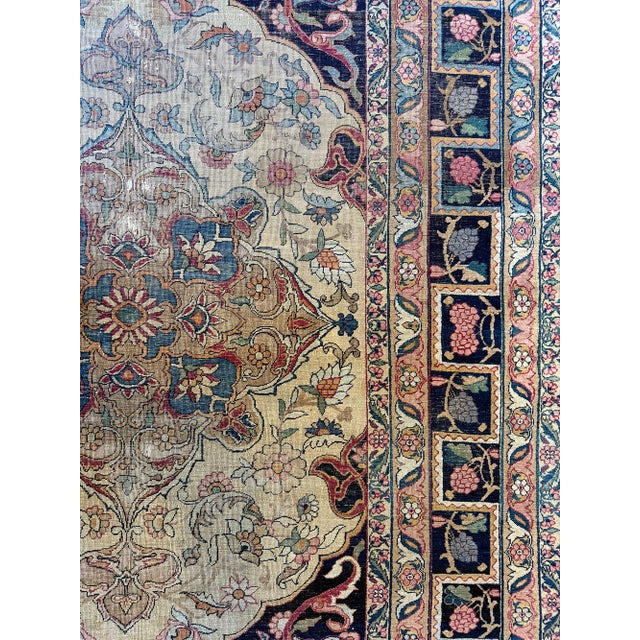 A Must See 19th Century Signed PersianLavar/Ravar Kirman Rug For Sale - Image 9 of 9