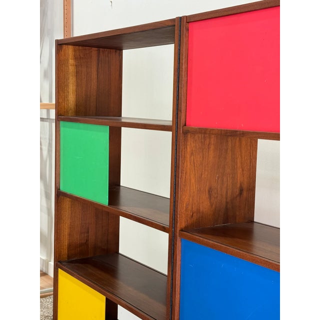 1949 Evans Clark Style Folding Book Case Room Divider For Sale - Image 4 of 6