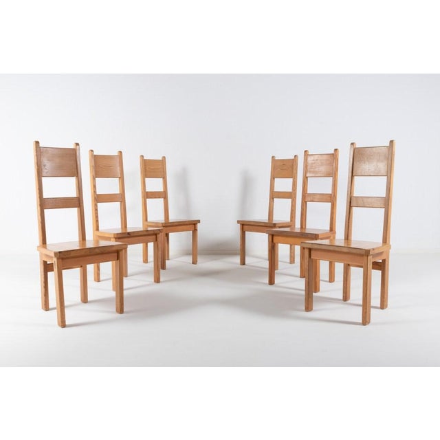 Karl Andersson & Söner Pine Chairs by Roland Wilhelmsson for Karl Andersson & Söner, Sweden, 1960s, Set of 6 For Sale - Image 4 of 16