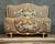 Cream Louis XV Style Basket Bed in Carved Wood and Floral Tapestry For Sale - Image 8 of 8