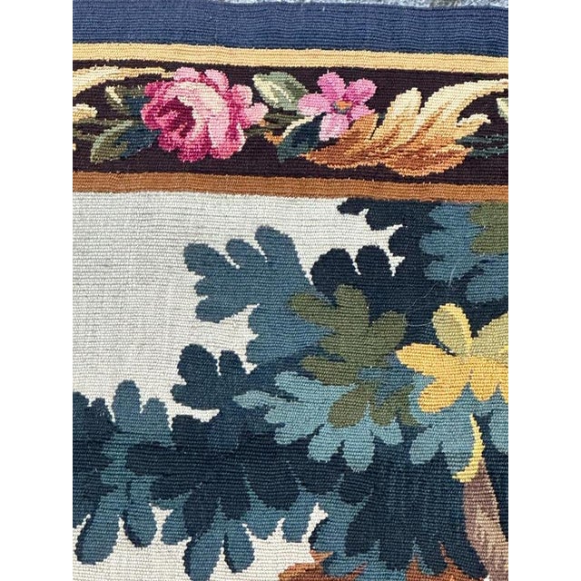 Mid-Century Modern French Handwoven Aubusson Tapestry, 1940s For Sale - Image 18 of 18