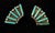 Vintage Zuni needlepoint turquoise and sterling silver earrings in fan style. For pierced ears. Earring backs are also...