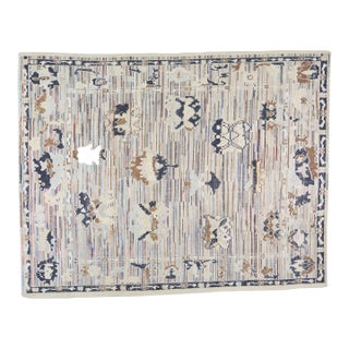 Pakistani Oushak Hand Knotted Wool Rug, 8'x10'3" For Sale