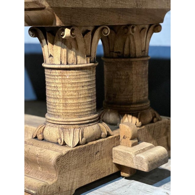 Architectural French Oak Farmhouse Dining Table, 1925 For Sale - Image 11 of 18