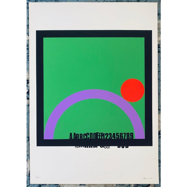 Modern Eugenio Carmi, Italian Artist Modern Silkscreen Eugenio Carmi, 1968 For Sale - Image 3 of 11