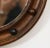 Brown Regency Style Round Mirror With Oak Wood Frame From England (Diameter 16 1/2) For Sale - Image 8 of 12