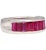 18k solid white gold sets this stunning natural baguette cut ruby ring. The rubies are channel tension set, with a...