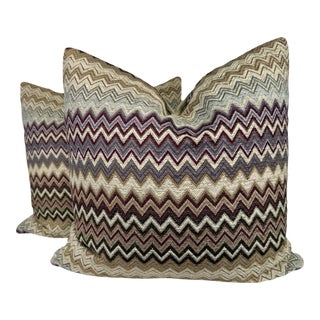 Anzea Fabrics "Uptick" in Confidence 22" Pillows-a Pair For Sale