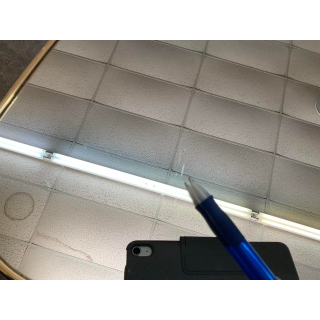 Late 20th Century Postmodern Sofa or Console Table With Mirror Top & Black Lacquered Pedestal Base For Sale - Image 10 of 12