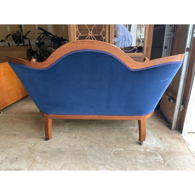 Wood Late 19th Century Victorian Loveseat & Chair For Sale - Image 7 of 7