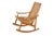 Mid-Century Modern 1980s Mid-Century Modern Woven Rocking Chair in the Style of Hans Wegner For Sale - Image 3 of 10