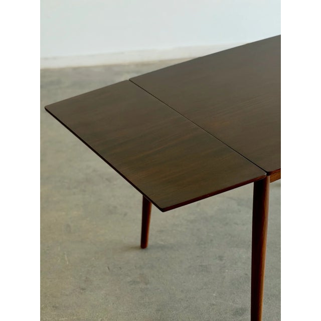 W32.25 D32.25 H30 Extended W60 Leaf W14 (2) Knee Clearance 25.5 KW 22.5 Compact vintage expanding dining table freshly...