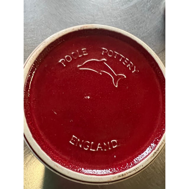 1970s 1970s Colorful Red Abstract Ceramic Bowl With Lid For Sale - Image 5 of 7