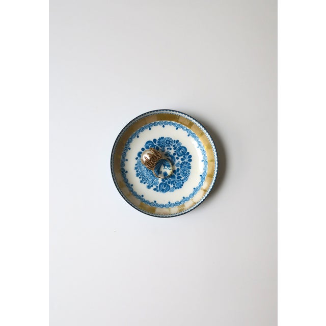 Austrian Porcelain Enamel Bowl Jewelry Dish Peacock Bird For Sale In New York - Image 6 of 11