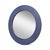 Mid-Century Modern Mid-Century Modern Style Purple Round Leather Mirror For Sale - Image 3 of 6
