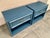 Blue Faux Bamboo Wooden Nightstands - A Pair For Sale - Image 4 of 9