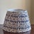 Vintage Blue and White Jacobean Style Floral Pleated Lampshade For Sale - Image 9 of 17