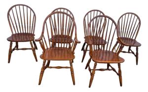 Vintage Ethan Allen Early American Classical Style Maple Dining Chairs