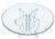 This striking late-20th-century postmodern round glass dining table features a dynamic, angular form that gives it a...