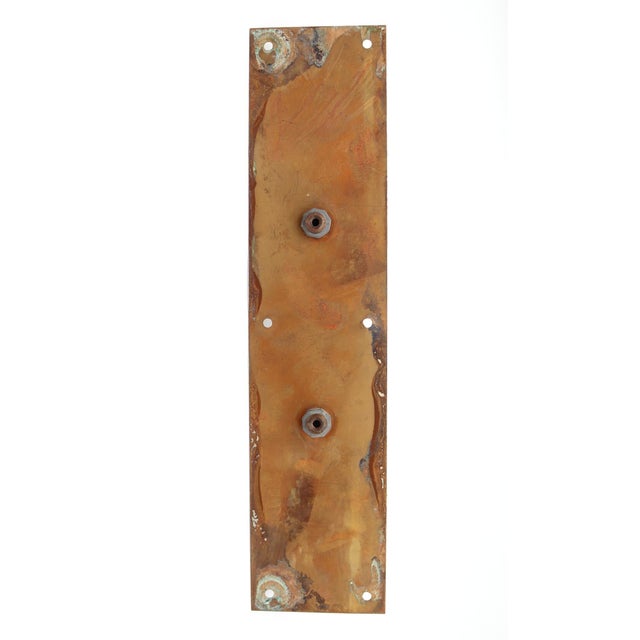 Traditional Vintage Commercial 14 In. Brass Door Pull For Sale - Image 3 of 3