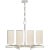 Aimee Medium Chandelier in Polished Nickel with Linen Shades Designer: Suzanne Kasler Canopy: 5" Round Mounting: Chain...