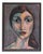 Portrait of Spanish Woman, 1980s, Acrylic Painting on Canvas, Framed For Sale
