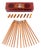 Asian Modern Vietnamese Wooden Chopsticks for 8 With Brown Mother of Pearl Marbled Tips Decorative Storage Box and Coordinating Rests - 25 pcs For Sale