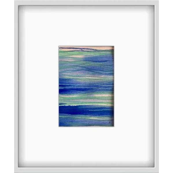 Contemporary Contemporary Original "Water" Abstract Painting on Paper by Stephanie Cate For Sale - Image 3 of 8
