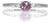 Purple Spinel Ring With Earth-Mined Diamond Accents in Solid 14k Gold, Round 5mm, Size 6.75 For Sale