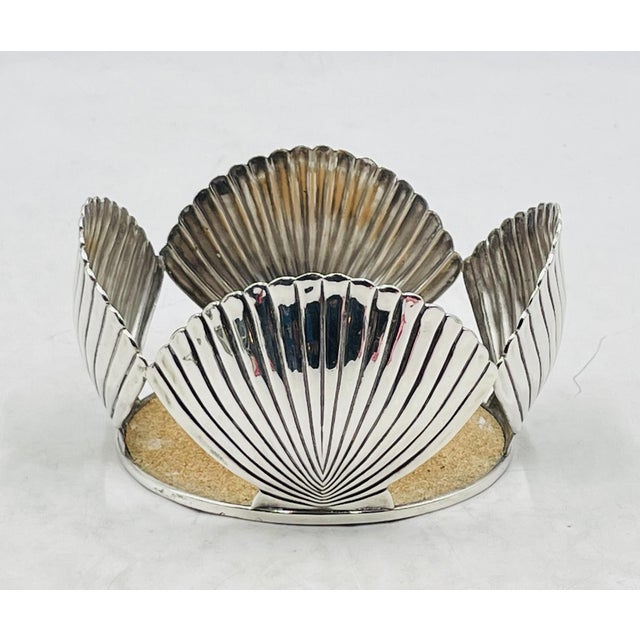 Mexican Vintage Shell Shaped Wine Bottle Coaster by Emilia Castillo, Mexico 1980's For Sale - Image 3 of 13