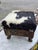 Oriental Carved Footstool With Cow Leather. For Sale - Image 9 of 11