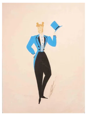 Erté, Masc Regis, Tempera, 1970s