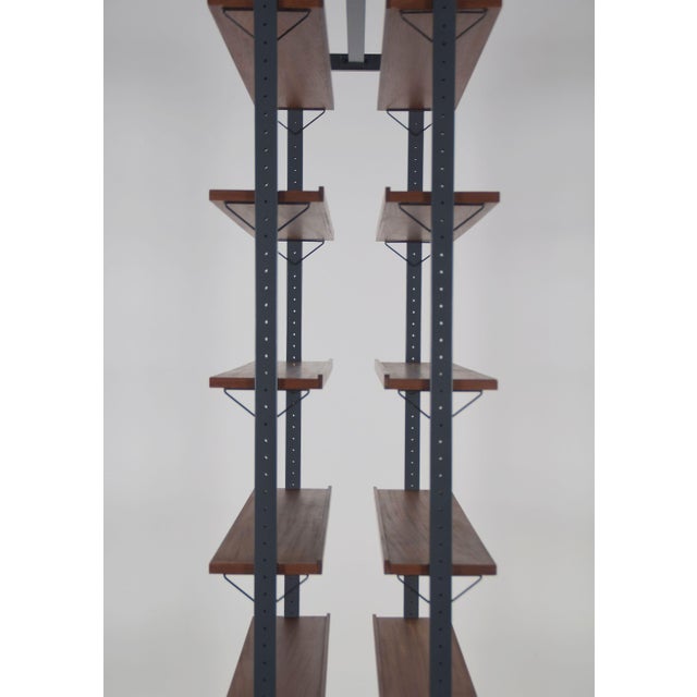 Brown Vintage Freestanding Bookshelf by Olof Pira for Planmöbel, 1960s For Sale - Image 8 of 9