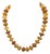 Vintage Signed Givenchy Goldtone Faux-Amber Beaded Necklace For Sale