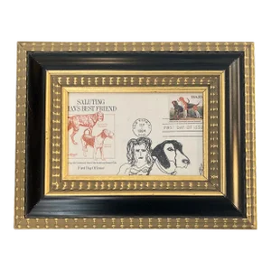 Contemporary Original Judy Henn Abstract Ink Drawing/Collage “First Day Best Friend” Framed